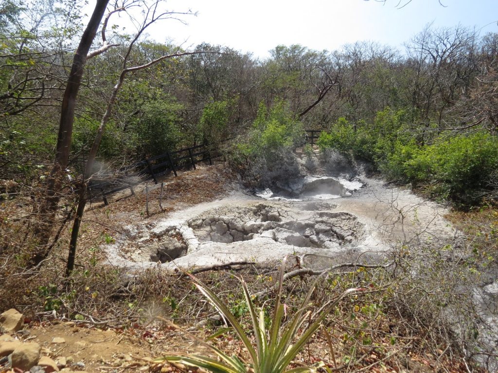 The bubbling mud pools in Rincon de la Vieja, Costa Rica