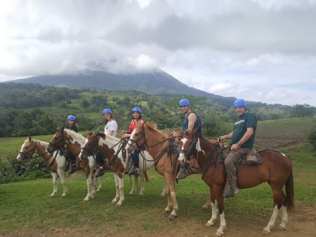Horseback riding near by the Arenal Volcano in Costa Rica