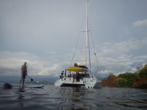 Catamaran sailing in Costa Rica