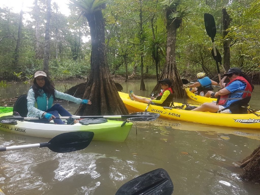 Kayaking on a nature tour in Costa Rica