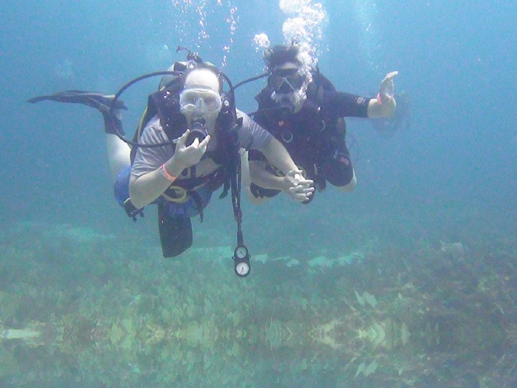 Un curso de buceo en la zona costera de Costa Rica.