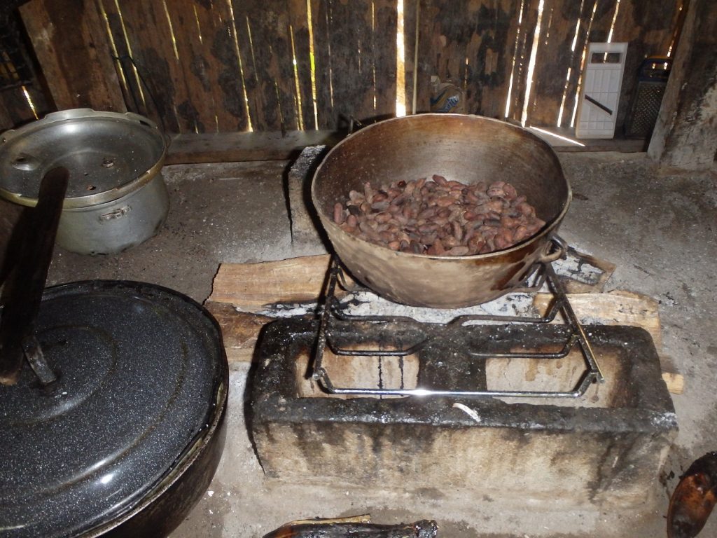 Proceso del cacao en el área de Puerto Viejo de Costa Rica